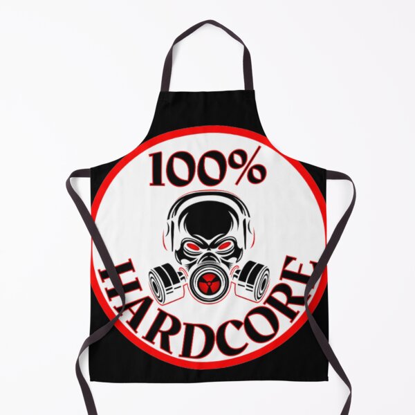 Item preview, 100% Hardcore Music Gasmask Skull White Background designed and sold by RichTeeDesigns.