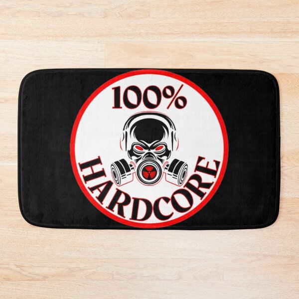 Item preview, 100% Hardcore Music Gasmask Skull White Background designed and sold by RichTeeDesigns.