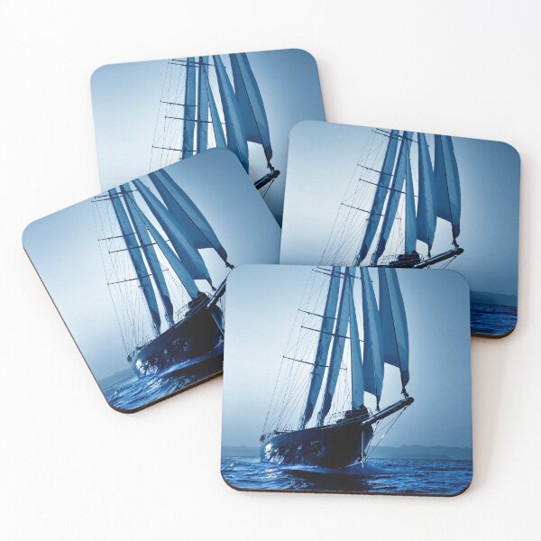 Item preview, big sailboat in blue designed and sold by laikaincosmos.