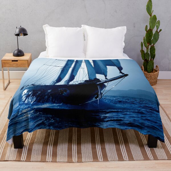 Item preview, big sailboat in blue designed and sold by laikaincosmos.
