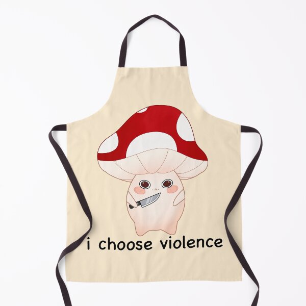 Item preview, murder mushroom with a knife, i choose violence -black designed and sold by Simplequeen.