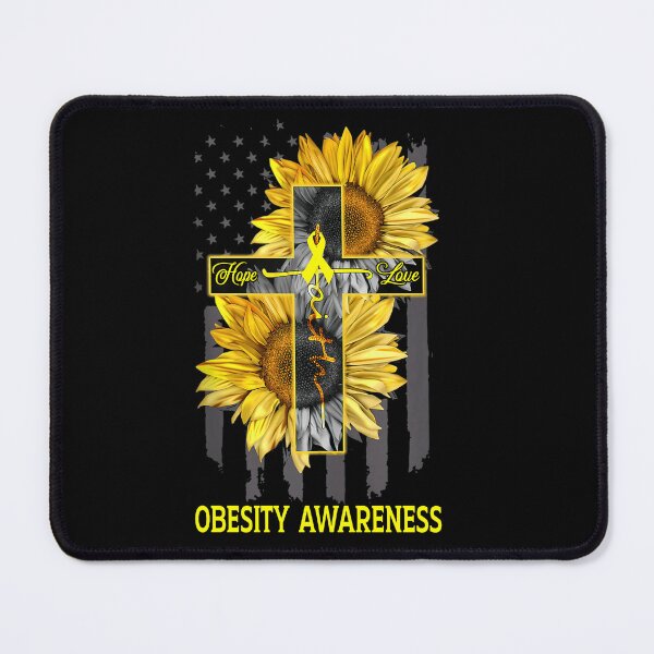 Item preview, Faith Hope Love American Flag Sunflower Christian Cross Obesity Awareness designed and sold by Tadmab.