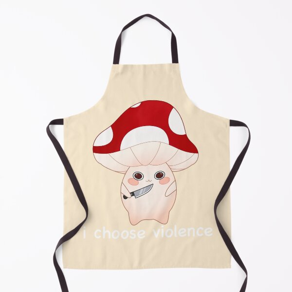 Item preview, murder mushroom with a knife, i choose violence -white designed and sold by Simplequeen.