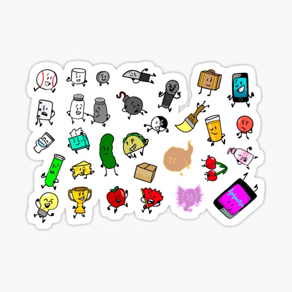 Inanimate Insanity All Characters Sticker For Sale By Msbonnie Redbubble 