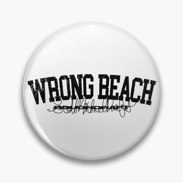 Item preview, Wrong Beach - Rough Draft - Black designed and sold by RoughDraftNYC.