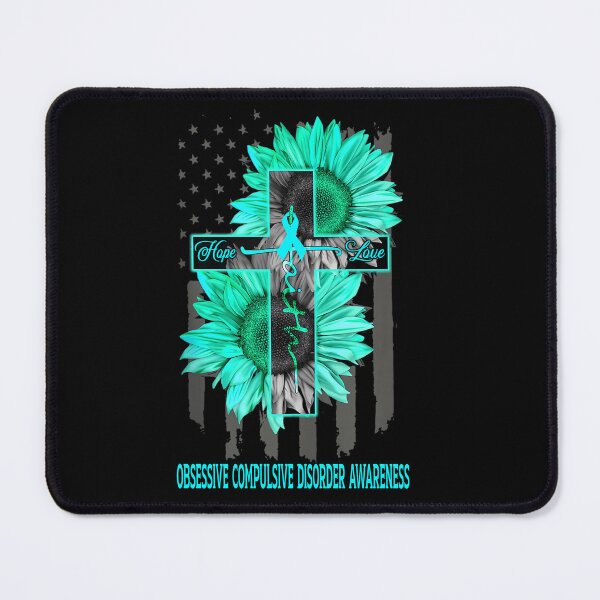 Item preview, Faith Hope Love American Flag Sunflower Christian Cross Obsessive Compulsive Disorder Awareness designed and sold by Tadmab.