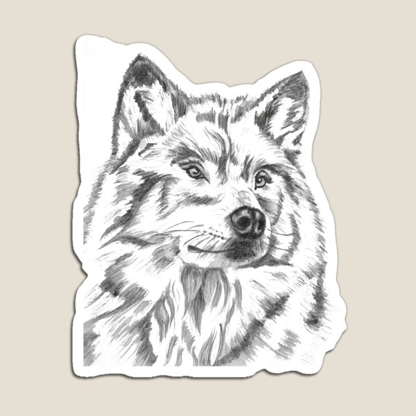 Item preview, Wolf Portrait Drawing designed and sold by RonelBroderick.