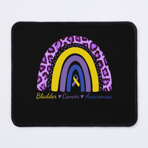 Item preview, Bladder Cancer Awareness Rainbow Leopard Wear Marigold Blue Purple Ribbon designed and sold by cssdru.