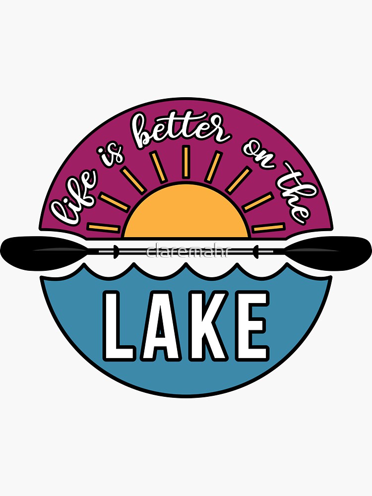 Thumbnail 3 of 3, Sticker, Life is Better on the Lake designed and sold by claremahr.
