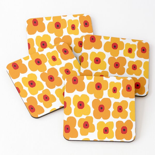 Item preview, Cute Modern Scandinavian Floral Pattern in Gradient Orange designed and sold by Deutschic.