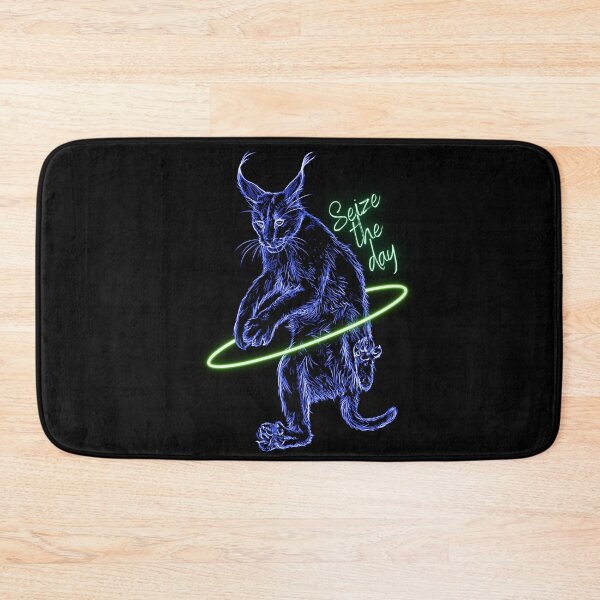 Item preview, Seize The Day Glowing Caracal Cat Hula Hooping designed and sold by nimreninmu.