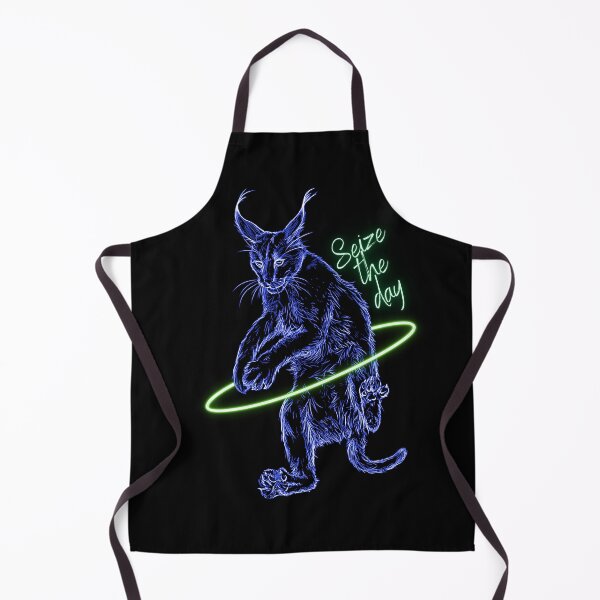Item preview, Seize The Day Glowing Caracal Cat Hula Hooping designed and sold by nimreninmu.