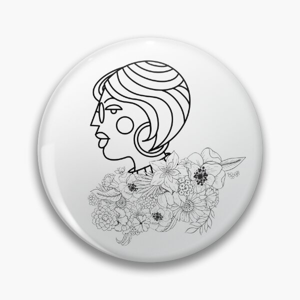 Item preview, girl with flowers designed and sold by Girlinthecloud.