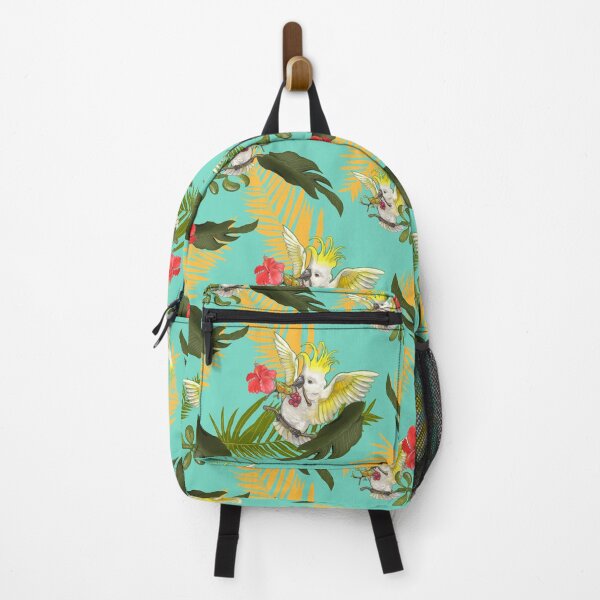 Item preview, Tropical Illustration of birds on colorful forest trees designed and sold by FeeLnLivE.