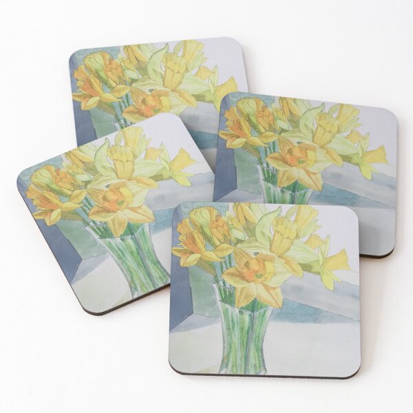 Item preview, Daffodils in a vase watercolour painting  designed and sold by esvb.