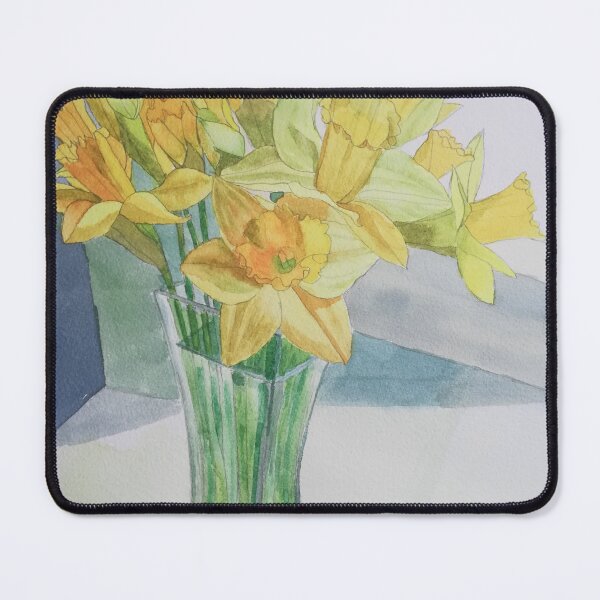 Item preview, Daffodils in a vase watercolour painting  designed and sold by esvb.