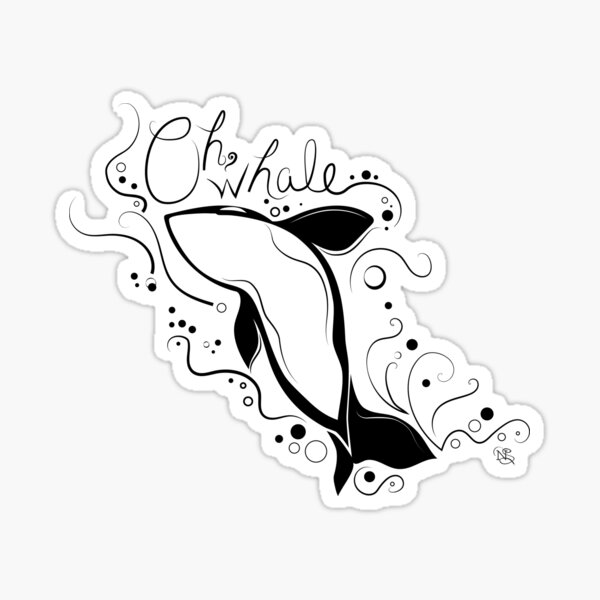 Orca killer whale | Oh, whale...  illustration | Sea drawing | Ocean Sticker