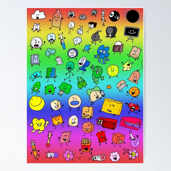 BFDI Characters  Poster for Sale by LadyShop0