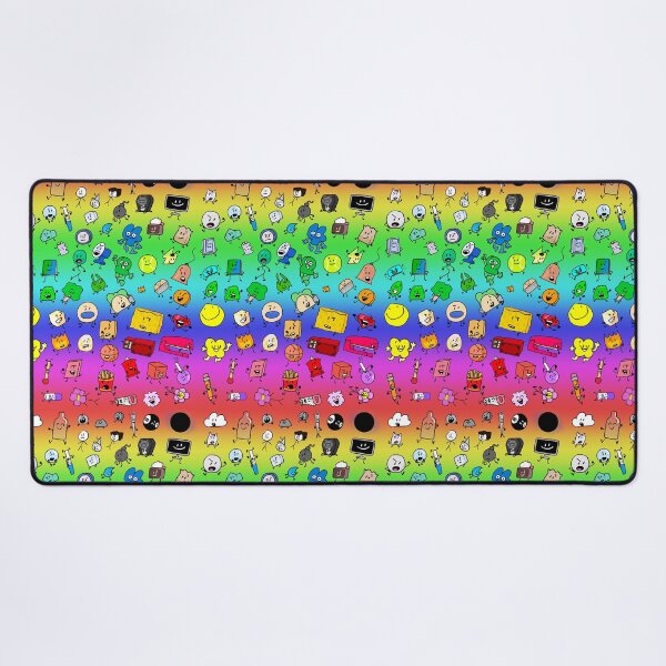 BFDI All Characters (Rainbow) Desk Mat