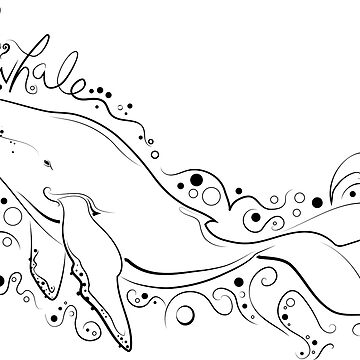 Artwork thumbnail, Blue whale | Oh, whale... illustration | Sea drawing | Ocean | Waves | Water by NSoulliardArt
