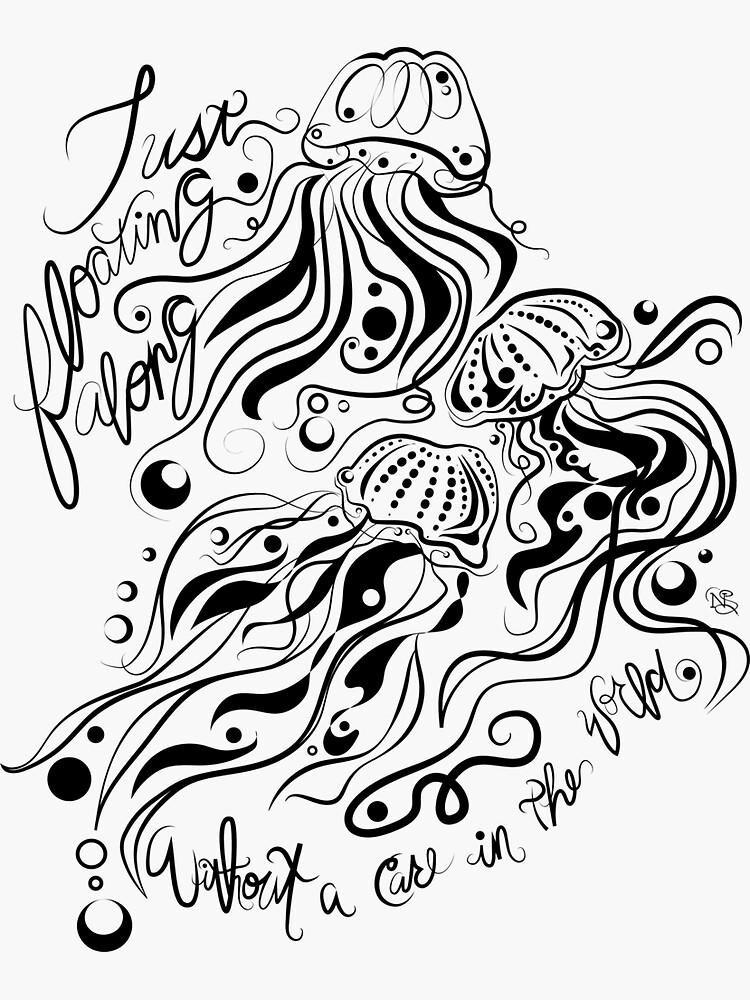 Just floating along without a care in the world. illustration | Jellyfish | You so jelly | Sea drawing by NSoulliardArt