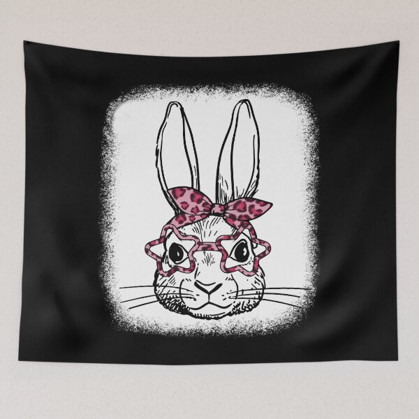 Item preview, Cute Easter Bunny Face Leopard Shirt, Easter Day Girls Women designed and sold by ecomdesign.