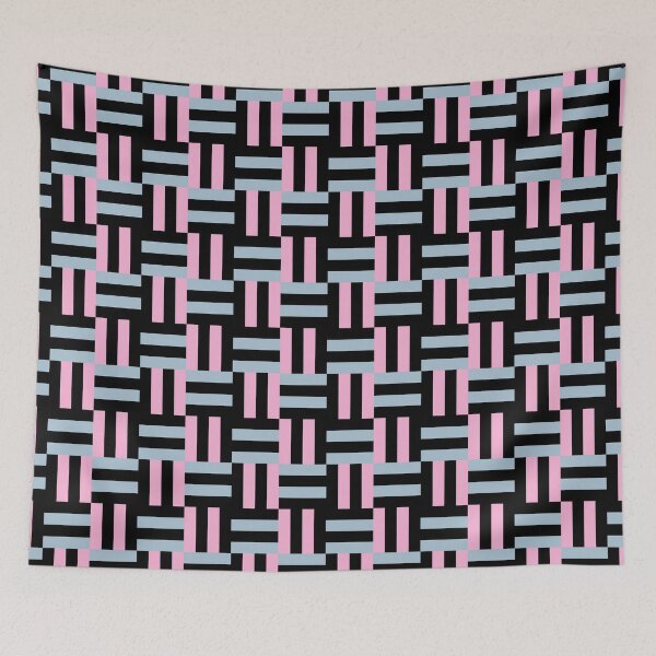 Item preview, Modern Decorative Rectangle Pattern Black, Pink & Blue designed and sold by scorpiolane.