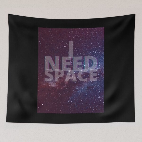 Item preview, I Need Space - Abstract, Blurry, Dark Blue Galaxy designed and sold by Quirkdom.