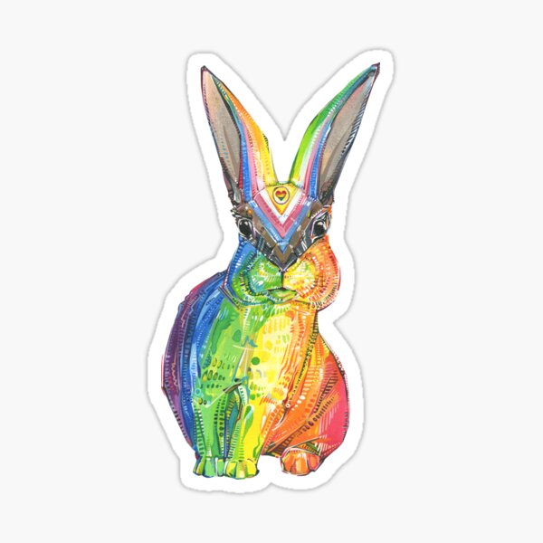 LGBTQ Pride Rabbit Sticker