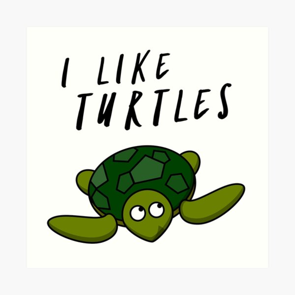 I Like Turtles Kid Art Prints | Redbubble