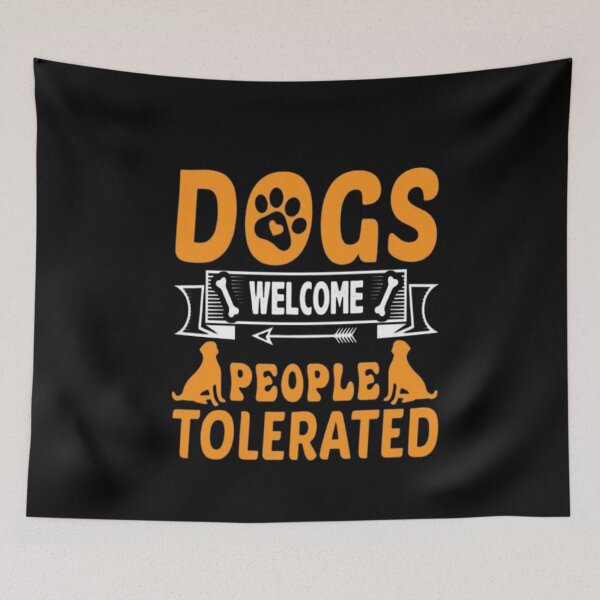 Item preview, Dogs are welcome illustration premium design  designed and sold by truemoneyman.