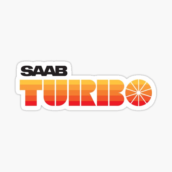 SAAB Turbo Abzeichenstreifen im Retro-Look Sticker