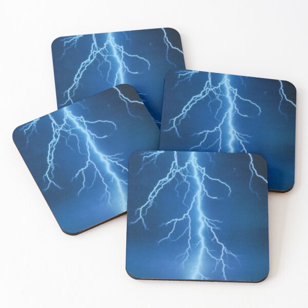 Item preview, Lightning in a Dark Blue Sky Over Water designed and sold by Rowena Jones.