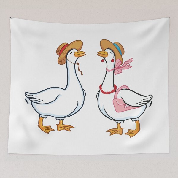 Item preview, cute goose lovers lady and gentelgoose designed and sold by Bonobofy.