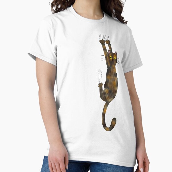 Item preview, Tortoise Shell Cat Hanging On Tortie Cat with Yellow Eyes designed and sold by Jenn Inashvili.