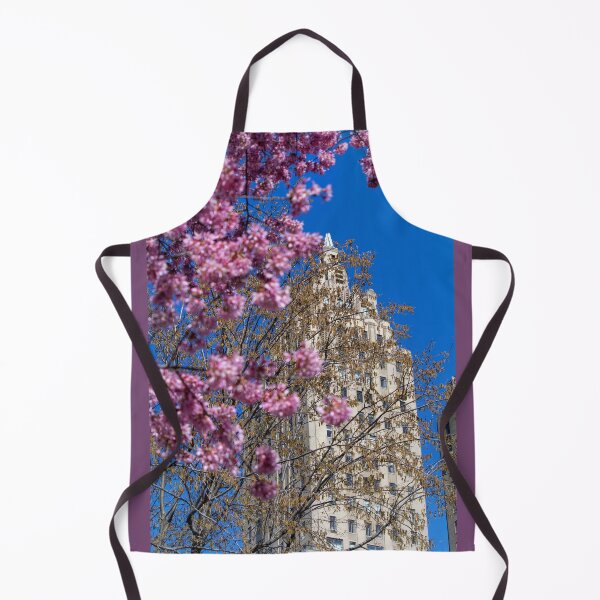 Item preview, Cherry Blossoms + Building, Central Park, NYC designed and sold by ExploreOutdoors.