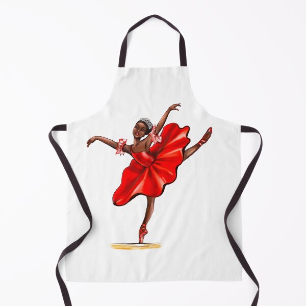 Item preview, Dance Ballet, African American ballerina dancing 11 ballerina doing pirouette in red tutu and pointe shoes - brown skin ballerina designed and sold by Artonmytee.