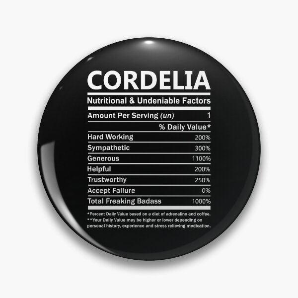 Item preview, Cordelia Name T Shirt - Cordelia Nutritional And Undeniable Factors Gift Item Tee designed and sold by gabridunc4.