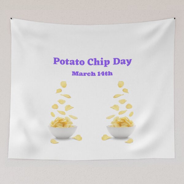 Item preview, Potato Chip Day March 14th With Two Bowls Of Flying Potato Chips designed and sold by debmund.