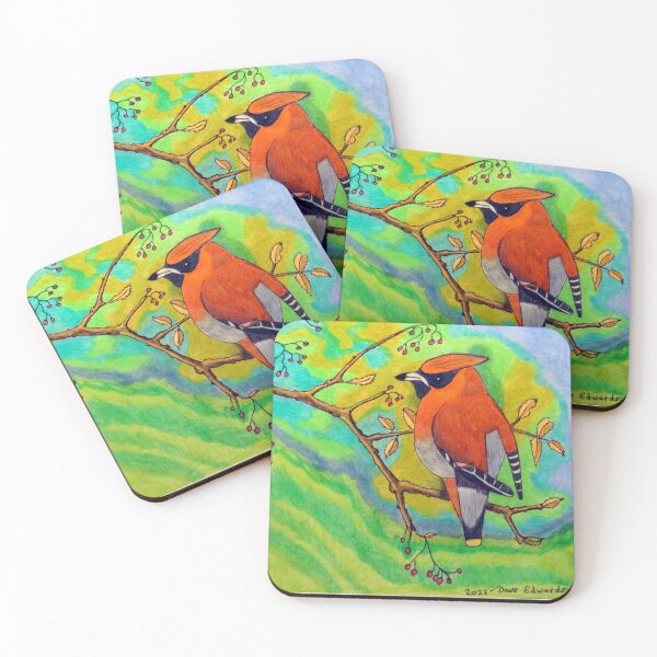 Item preview, 626 - WAXWING - DAVE EDWARDS - COLOURED PENCILS - 2022 designed and sold by BLYTHART.