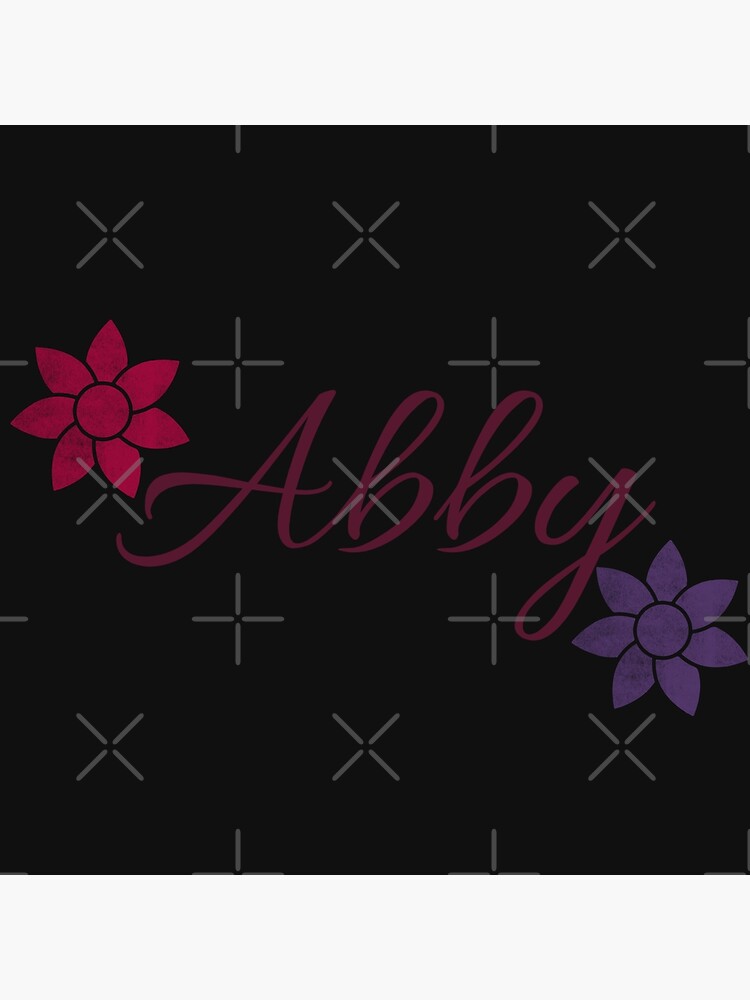“Abby Floral Name Calligraphy Design Black Version” Poster for Sale by