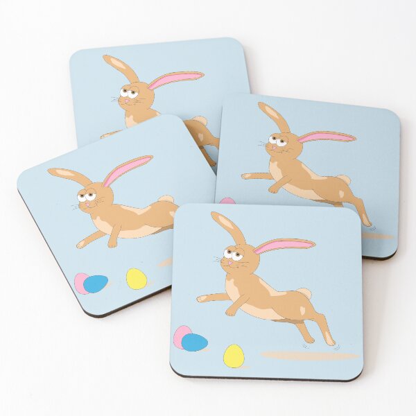 Item preview, Hoppy Easter Bunny - Brown Rabbit with Decorated Eggs designed and sold by skauff.