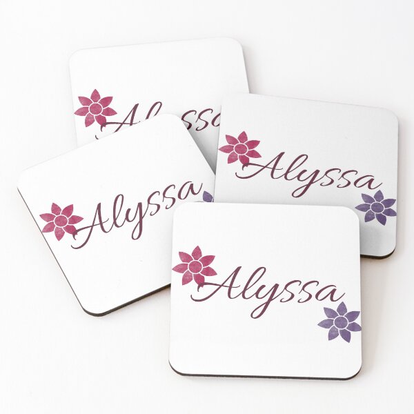 Item preview, Alyssa Floral Name Calligraphy Design designed and sold by Cora Gregory.