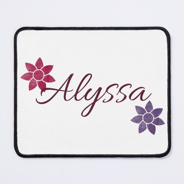 Item preview, Alyssa Floral Name Calligraphy Design designed and sold by Cora Gregory.