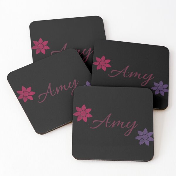 Item preview, Amy Floral Name Calligraphy Design Black Version designed and sold by Cora Gregory.