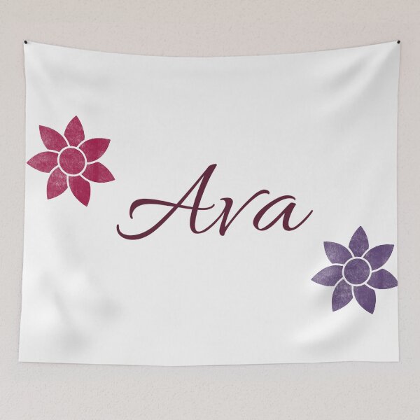 Item preview, Ava Floral Name Calligraphy Design designed and sold by Cora Gregory.