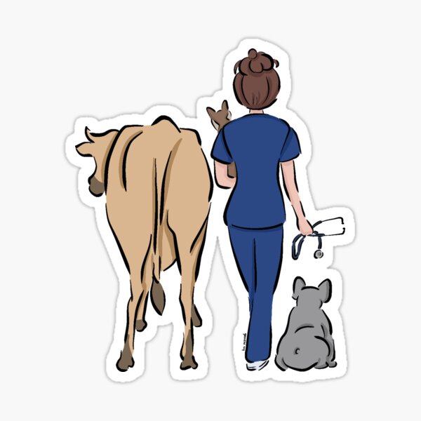 Vet Girl Sticker