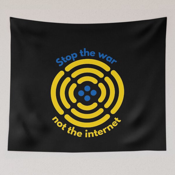 Item preview, Stop the war, not the internet, Russian and Ukrainian, Russian and internet designed and sold by marwan elsaeed.