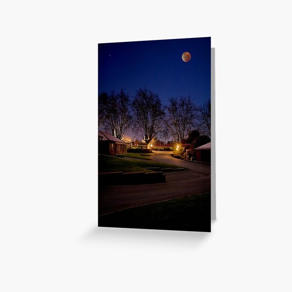 Lunar Eclipse; Mount Barker, South Australia Greeting Card