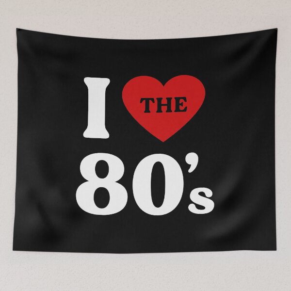 Item preview, I Love The 80's - Black BG designed and sold by ClaudiaGrosso.